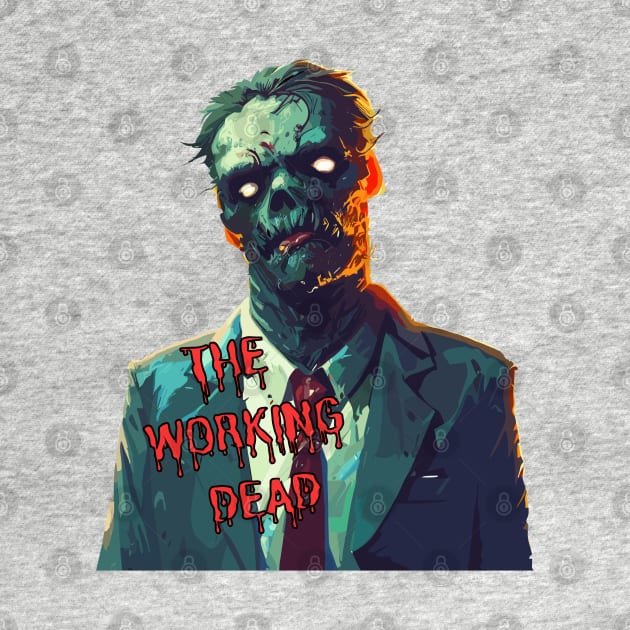 The Working Dead - spooky zombie by TomFrontierArt